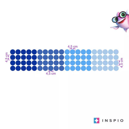 Sienų lipdukai - mėlyni taškai