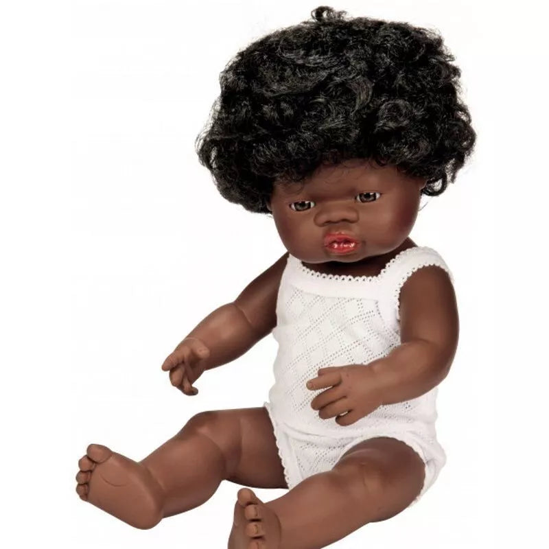 Miniland lėlė mergaitė (afroamerikieitė, 38 cm.)