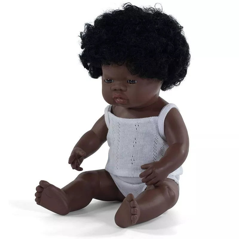 Miniland lėlė mergaitė (afroamerikieitė, 38 cm.)