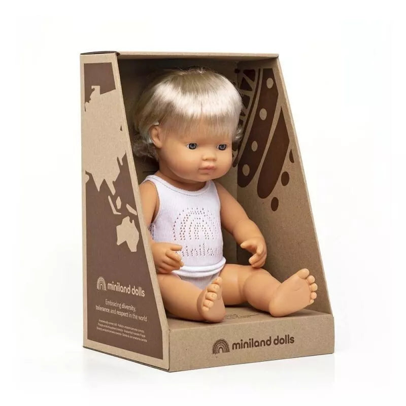 Miniland lėlė mergaitė su klausos aparatu (38 cm.)
